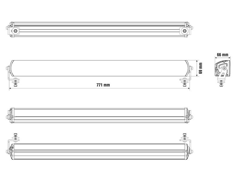 Optibeam SCD 800 Rally edition LED-ramp