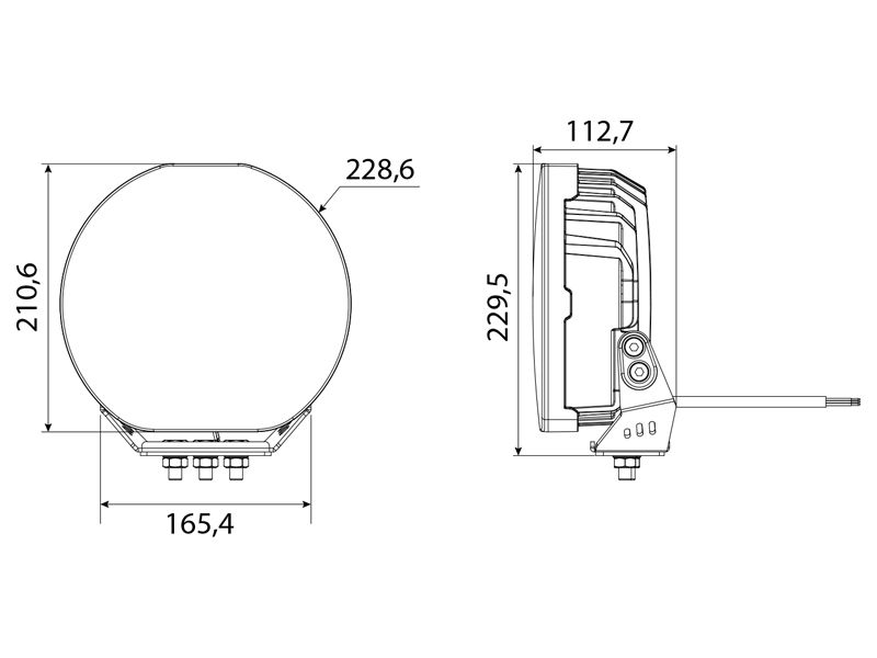 W-Light Fury 9’’ LED-extraljus