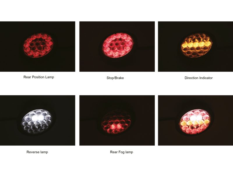 Optibeam Dark Phantom Ø155 mm bakljus, 5 m kabel, ADR
