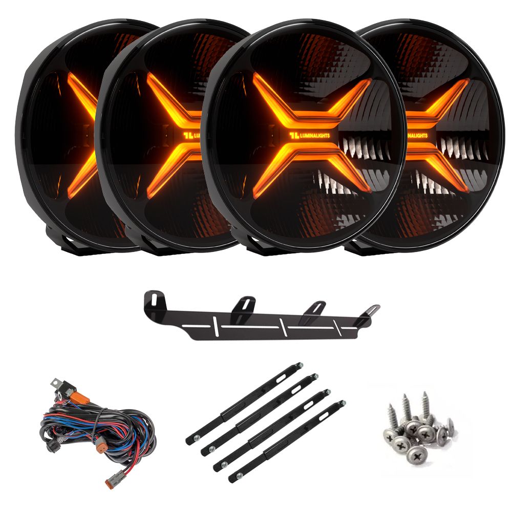 LuminaLights Rebellion MAX 9" LED-extraljus X4