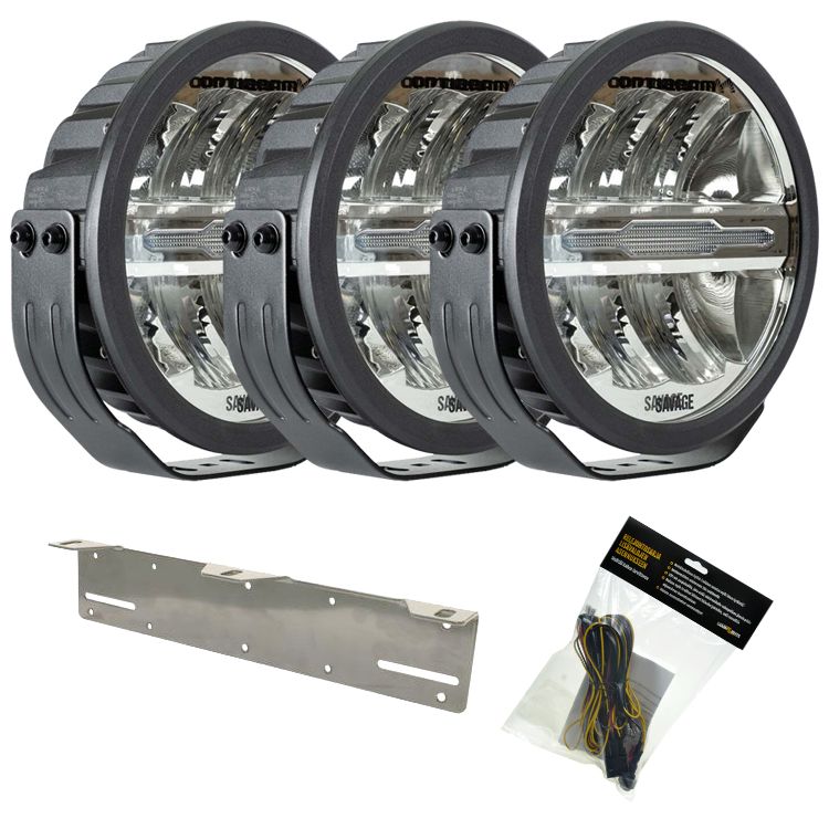 3-Pack Optibeam Savage 9" Extraljuspaket