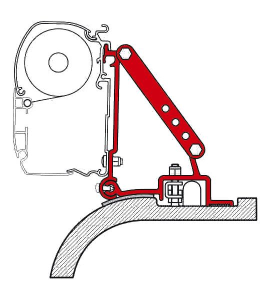 Fiamma markisadapter F45 Ducato/Boxer/Jumper 94-06