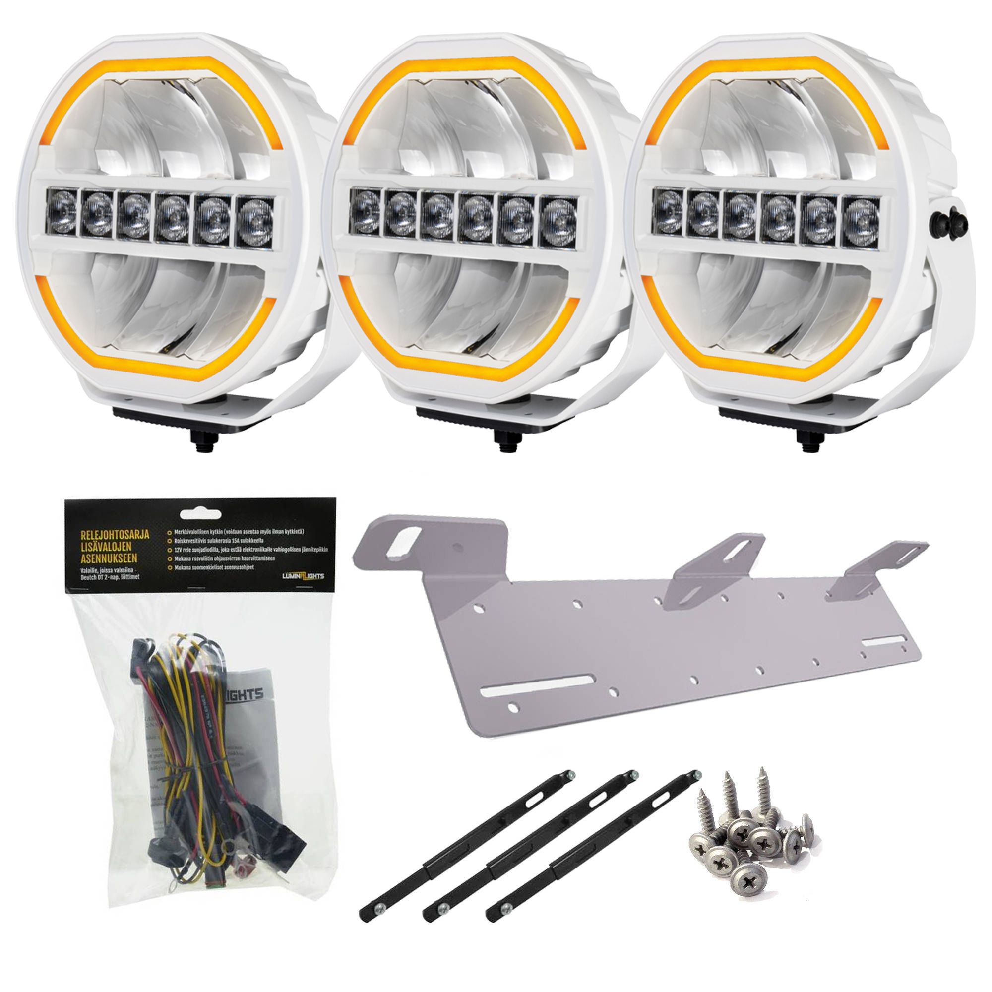 Strands Siberia Skylord 9" LED extraljuspaket vit X3