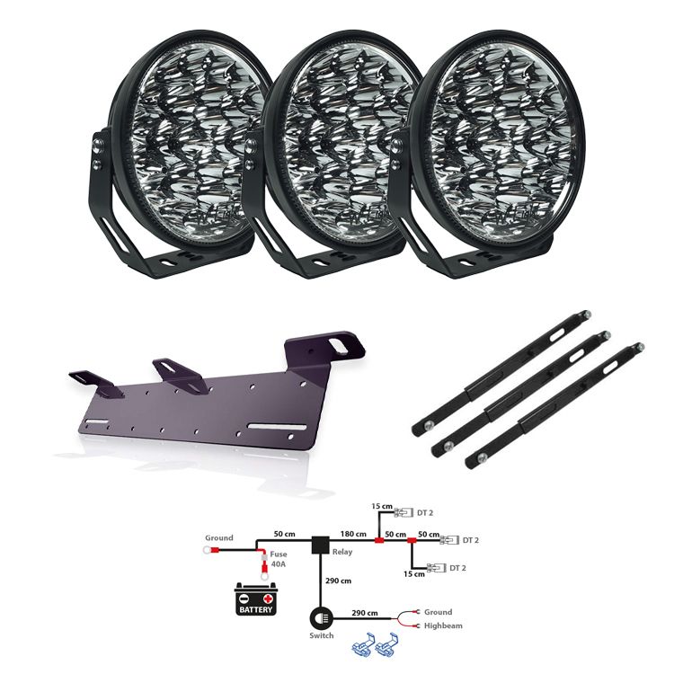 3-Pack W9 Phoenix 9" DARK EDITION extraljuspaket