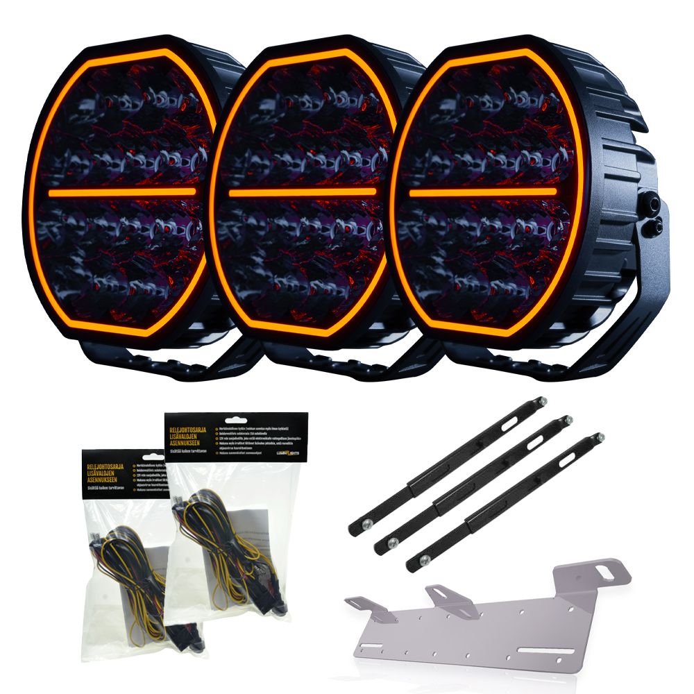 Strands Big Energy V2 (2.0) 9" LED-extraljuspaket 3-Pack