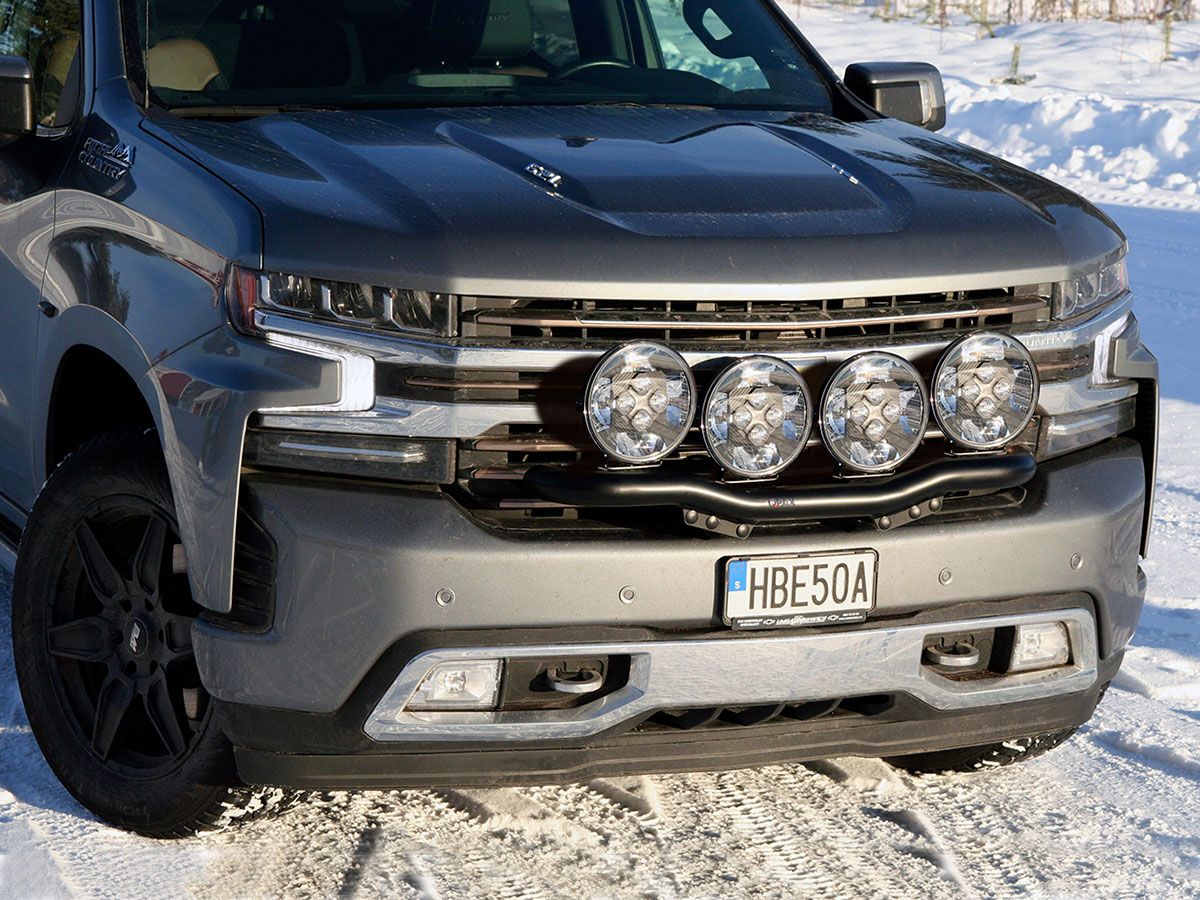Q-LIGHT Chevrolet Silverado 1500 High Country 19-22 extraljusfäste (extraljusbåge) för 4st lampor