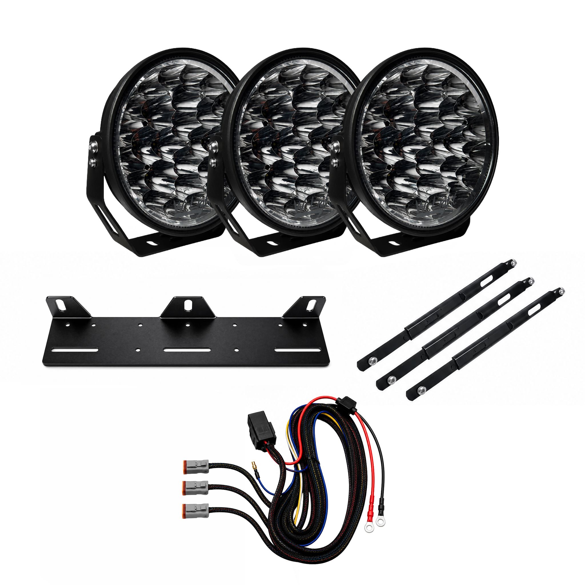 3-Pack W9 Phoenix DARK EDITION led-extraljuspaket