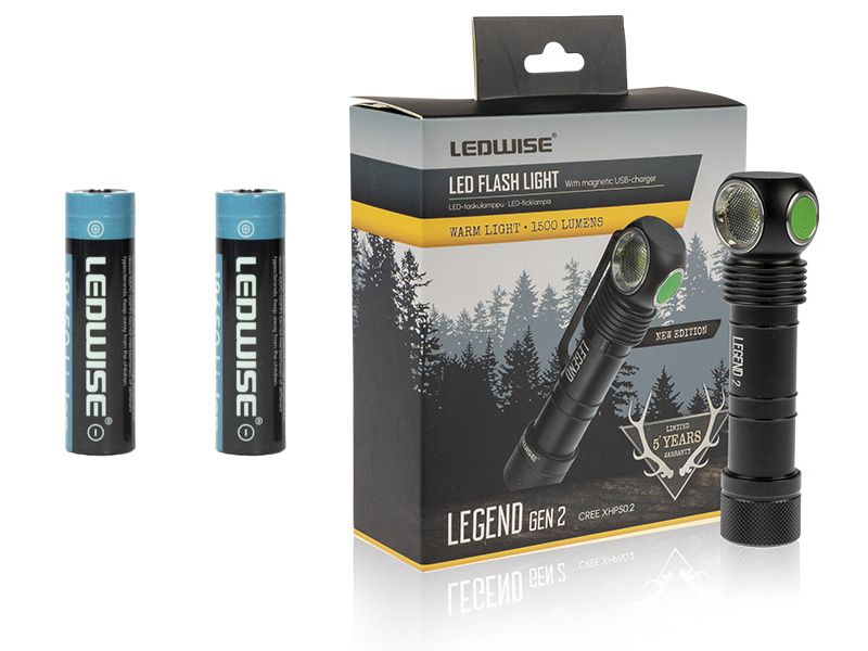 Ledwise Legend Gen2 varm + 2 extra batterier