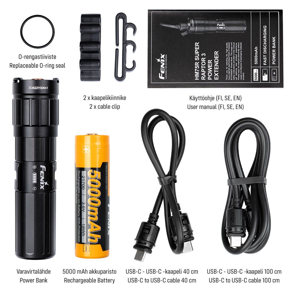 Fenix HM75R SUPERRAPTOR 3 POWER EXTENDER, 5000 mAh