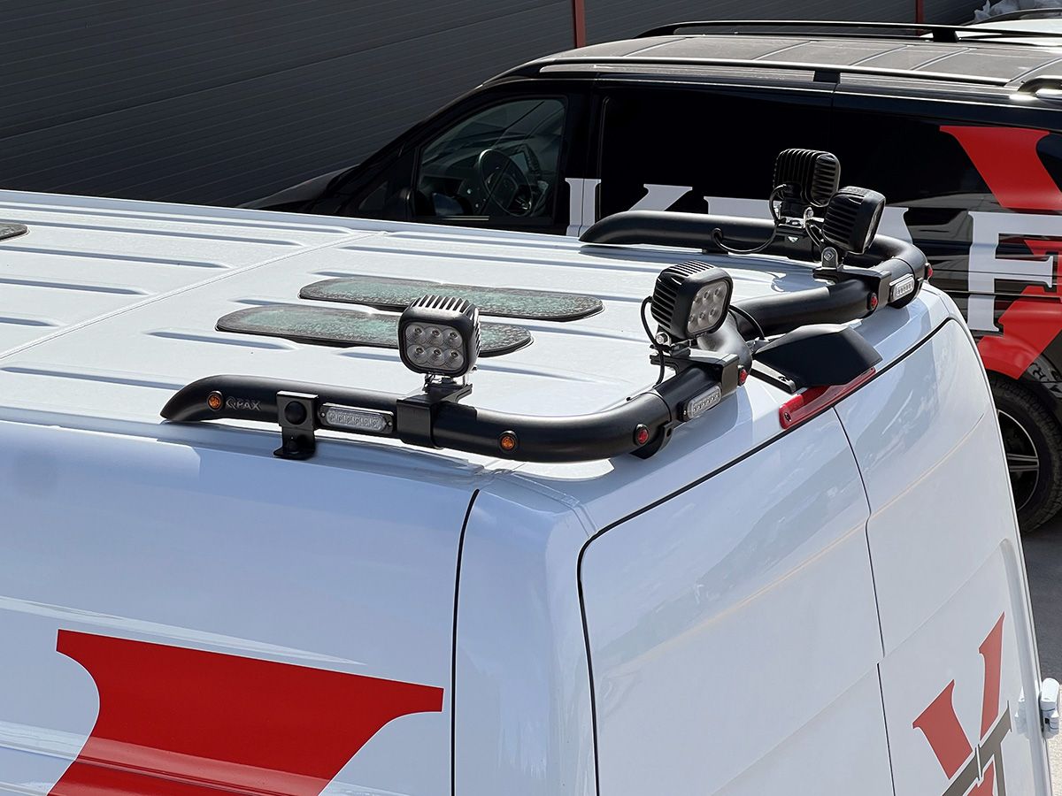 T-RACK bakre takbåge Mercedes Sprinter H2 18- med takmonterad kamera