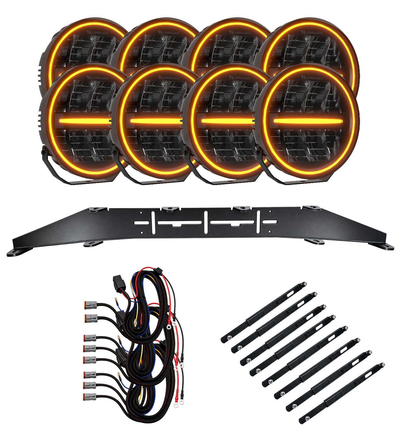 Extraljuspaket LuminaLights Ninja 8-Pack Rally 8