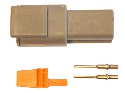 Deutsch DTM 2-stift. 0,5 mm2 kontaktsats hane/hona