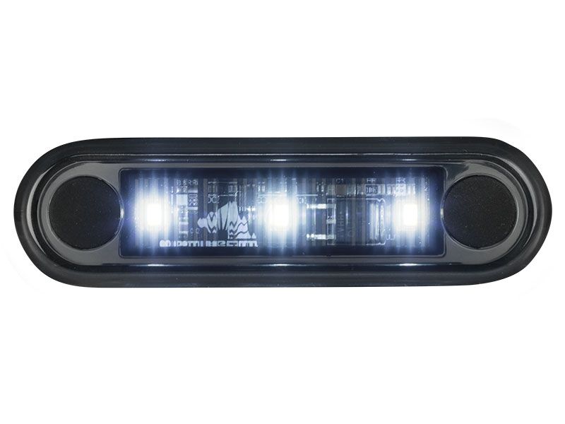 Optibeam Dark Phantom vit markeringslampa, infälld montering, 0,5 m, ADR