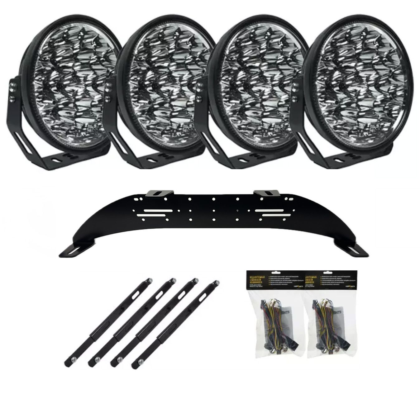 RALLY 4-Paket W9 Phoenix DARK EDITION LED-Extraljuspaket