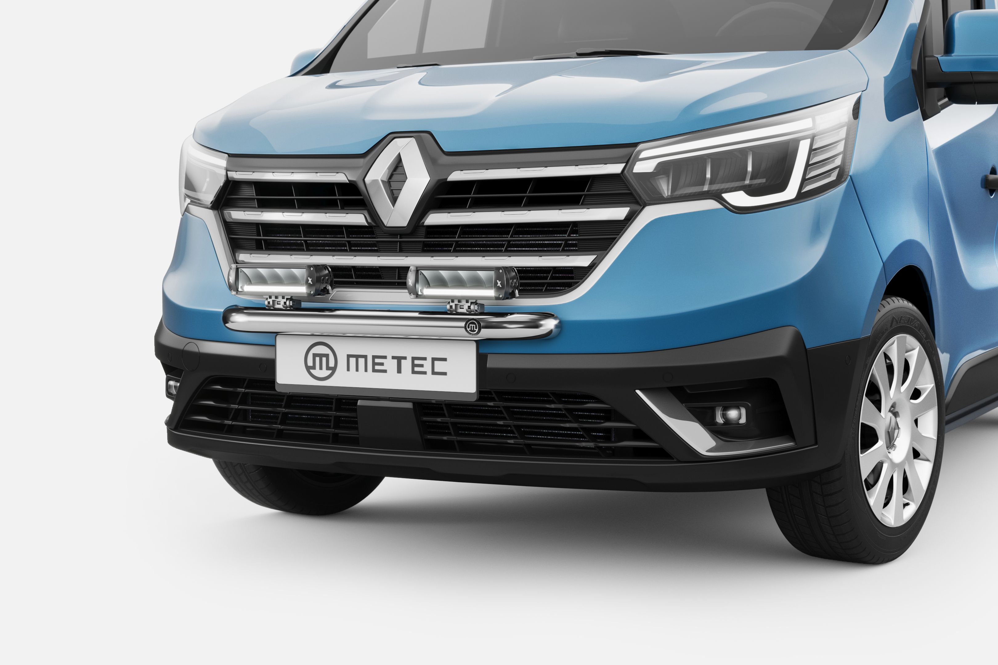 Extraljusbåge Renault Trafic 2022-, Ø60mm, Metec