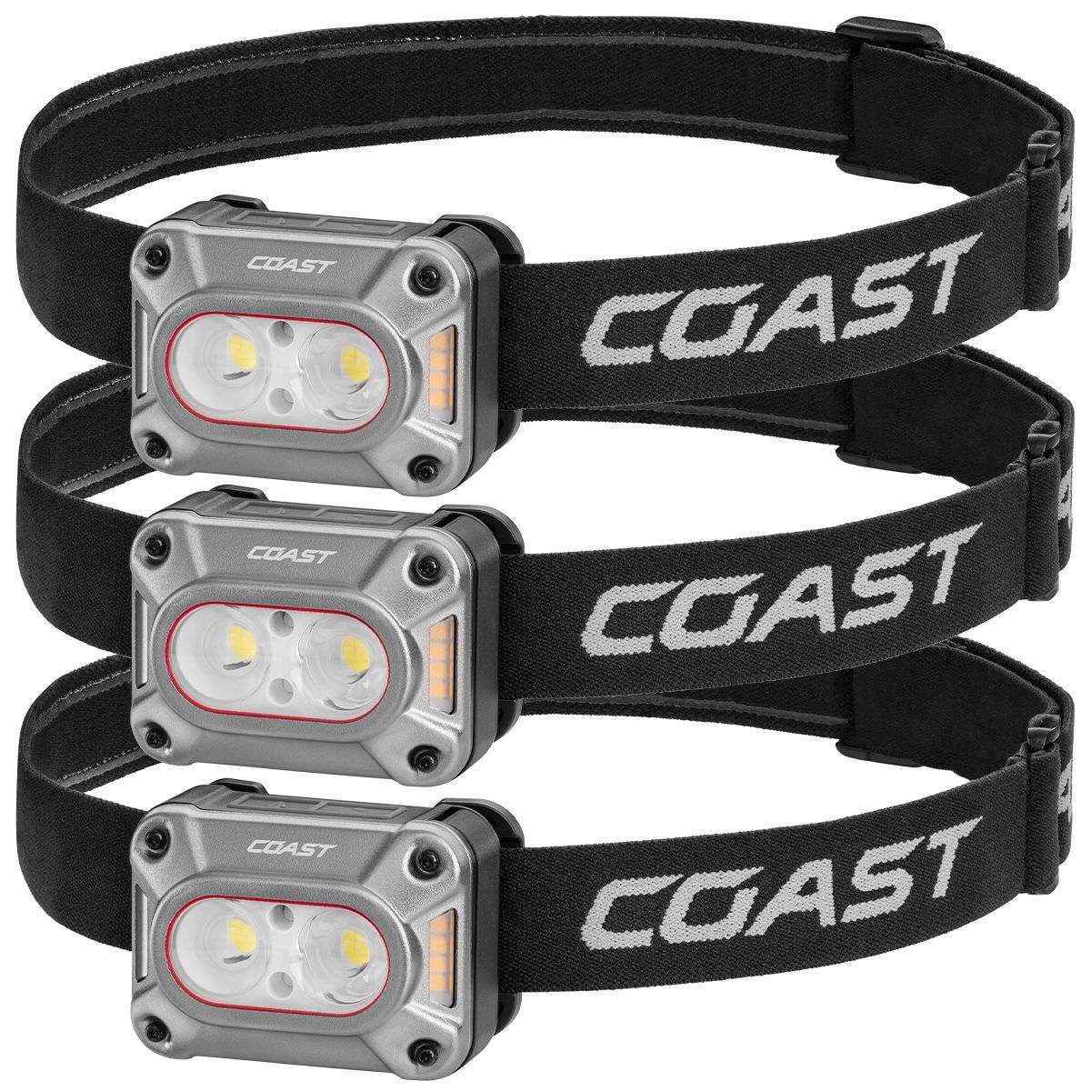 Coast FLX15R Uppladdningsbar Pannlampa (3-pack) – 1000 Lumen