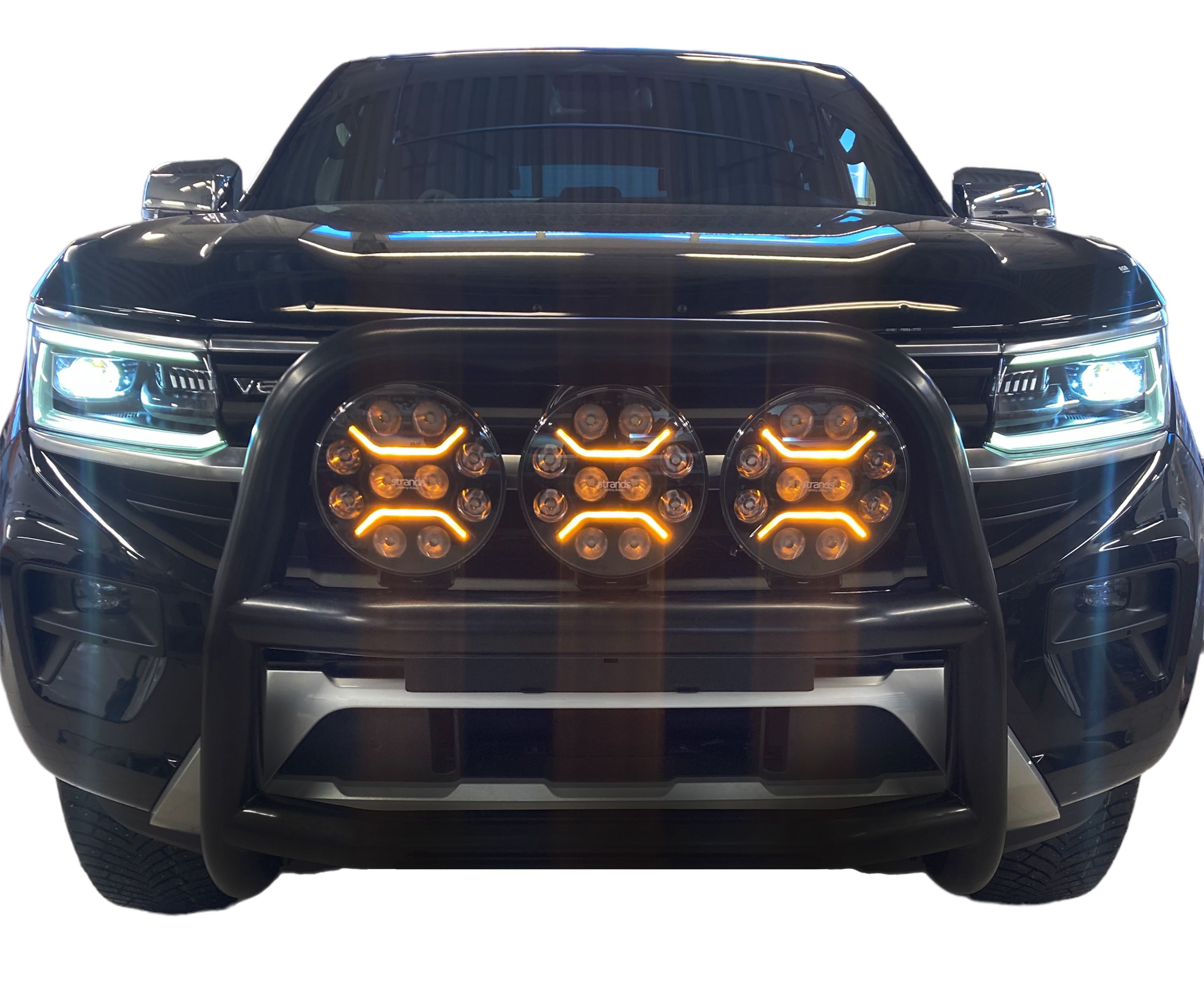 Frontbåge VW Amarok 2023- För 3st Extraljus 76mm