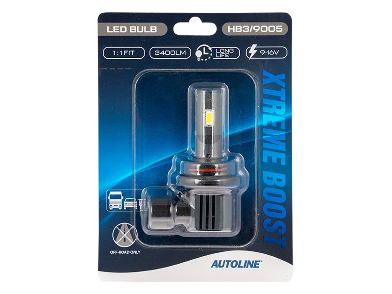 AUTOLINE XTREME BOOST LED BULB HB3/9005 9-16V 3400LM