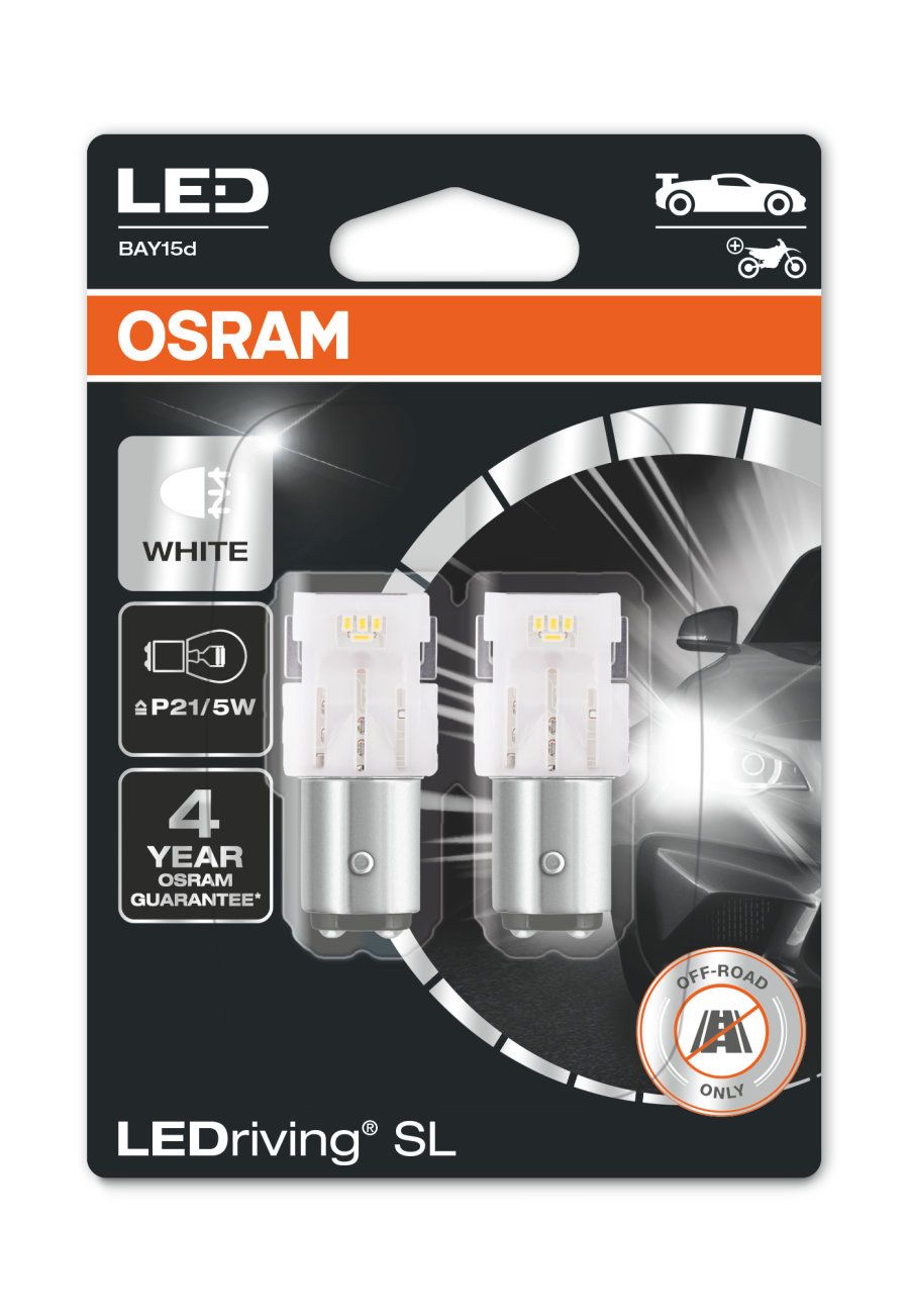 BAY15d LED-lampor, vit, Osram