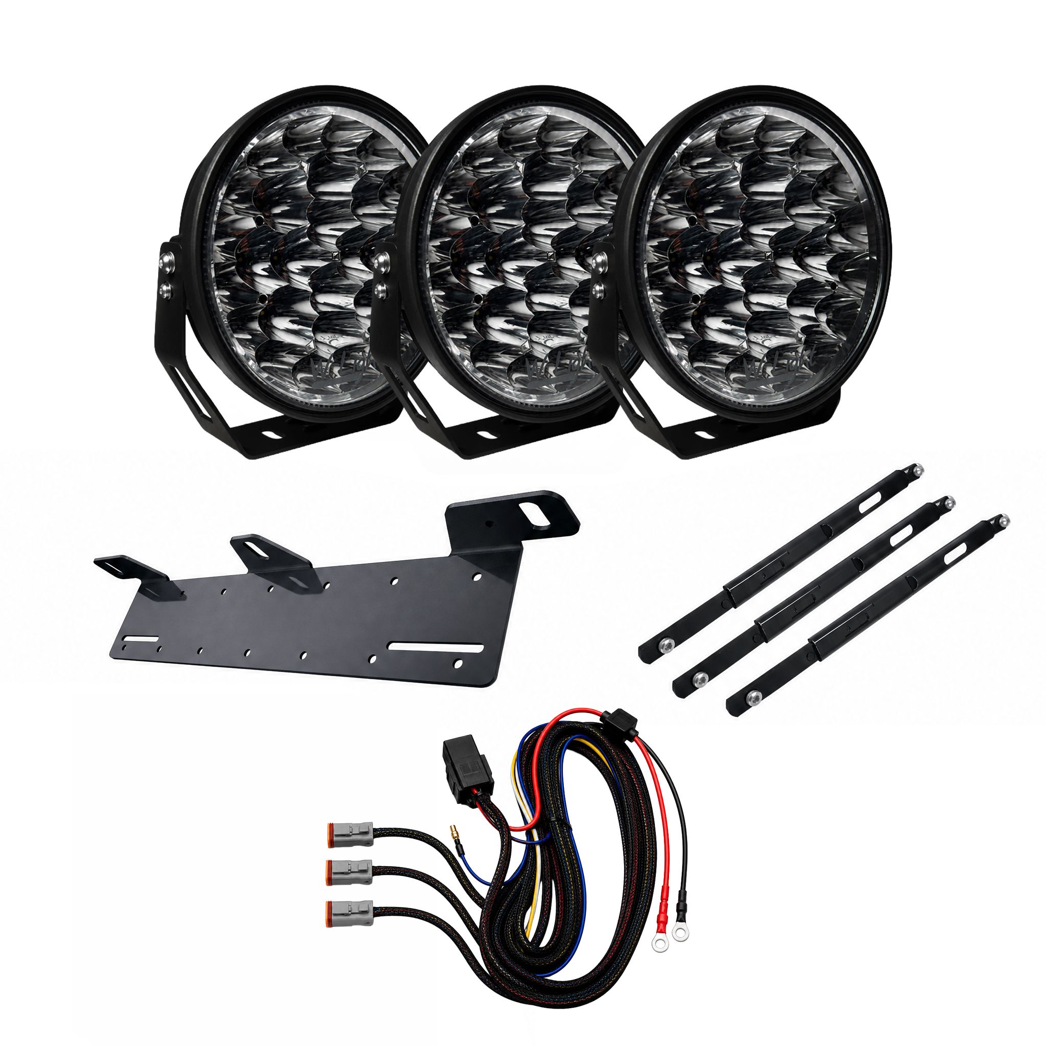 3-Pack W9 Phoenix DARK EDITION Komplett LED-Extraljuspaket