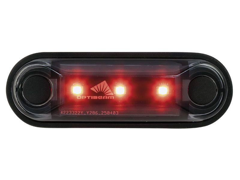 Optibeam Dark Phantom markeringsljus röd 0,5 m ADR