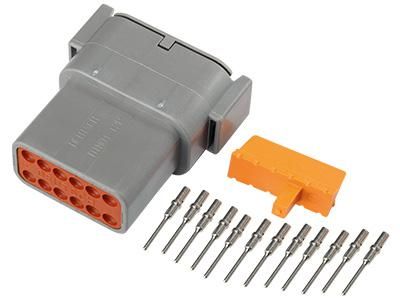 Deutsch DTM 12-stift. 0,5 mm2 kontaktsats hane/hona