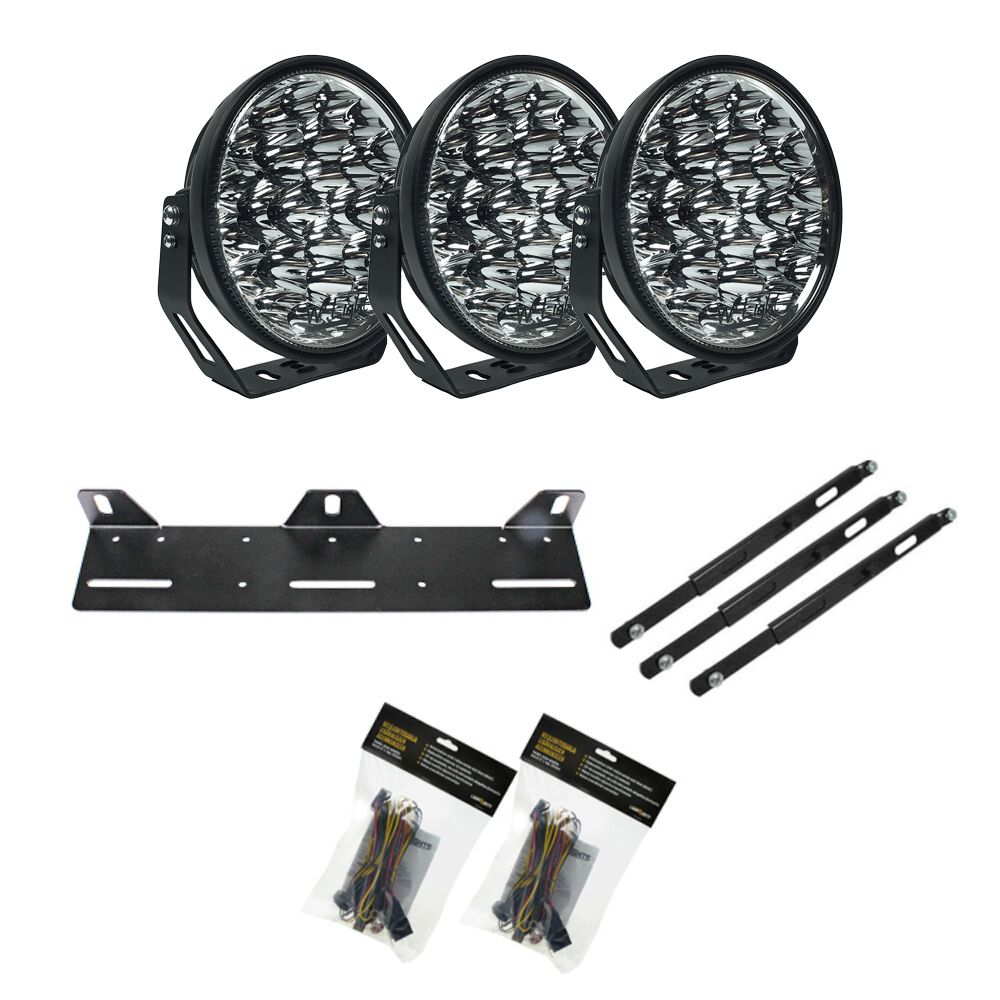 3-Pack W9 Phoenix DARK EDITION led-extraljuspaket