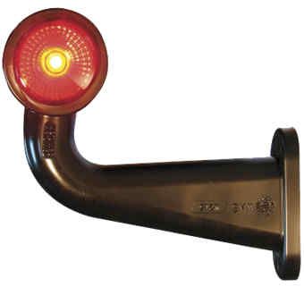LED-positionsljus med gummi arm 12/24V, 90 grad.