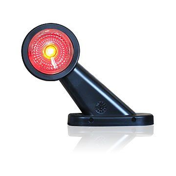 LED-positionsljus med gummi arm 12/24V, 45 grad.