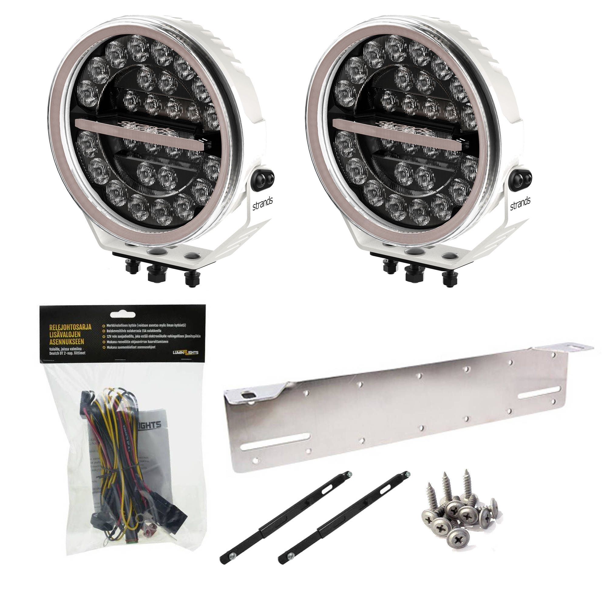Strands Firefly 9'' LED-extraljus, vit x2 kit