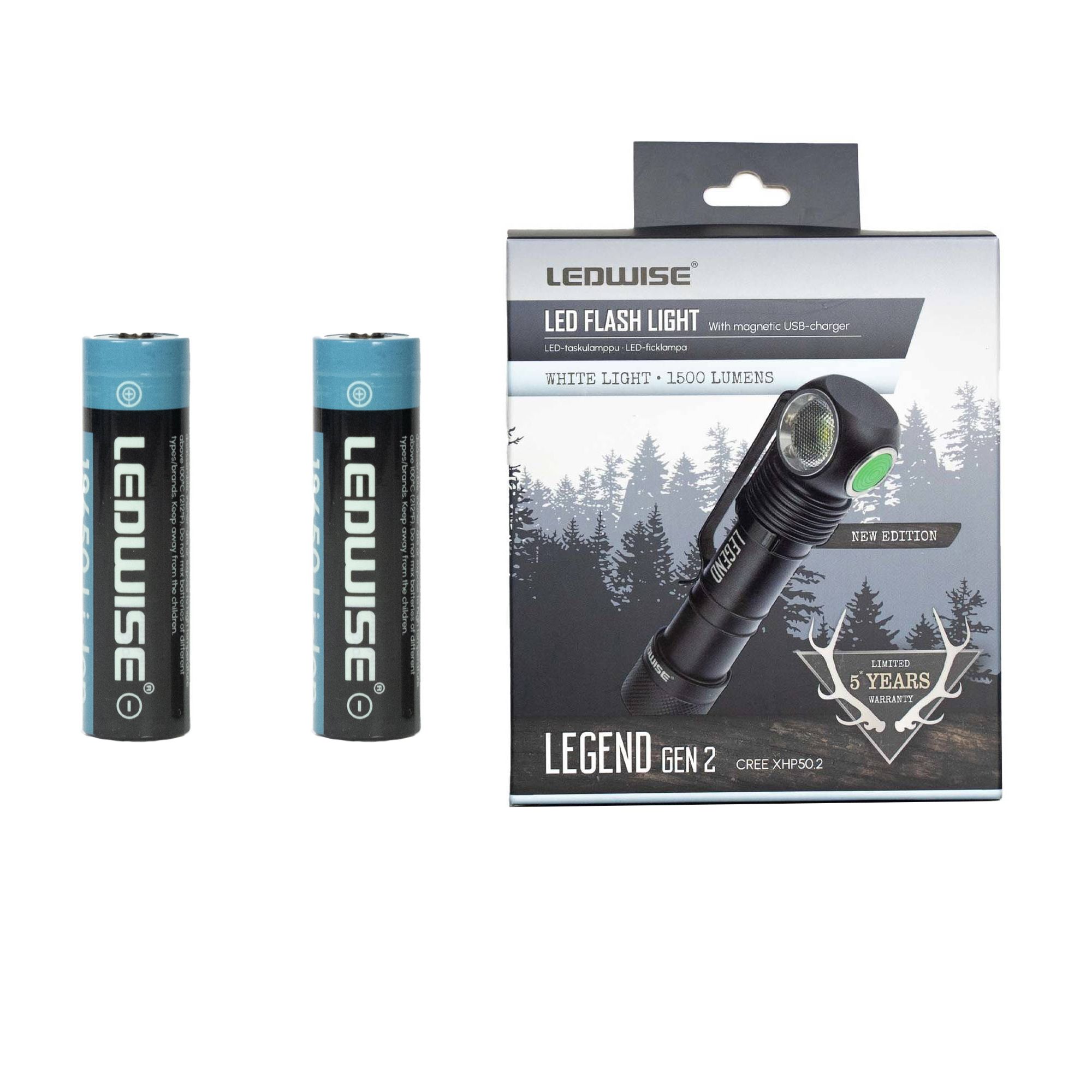Ledwise Legend Gen2 + 2 extra batteri