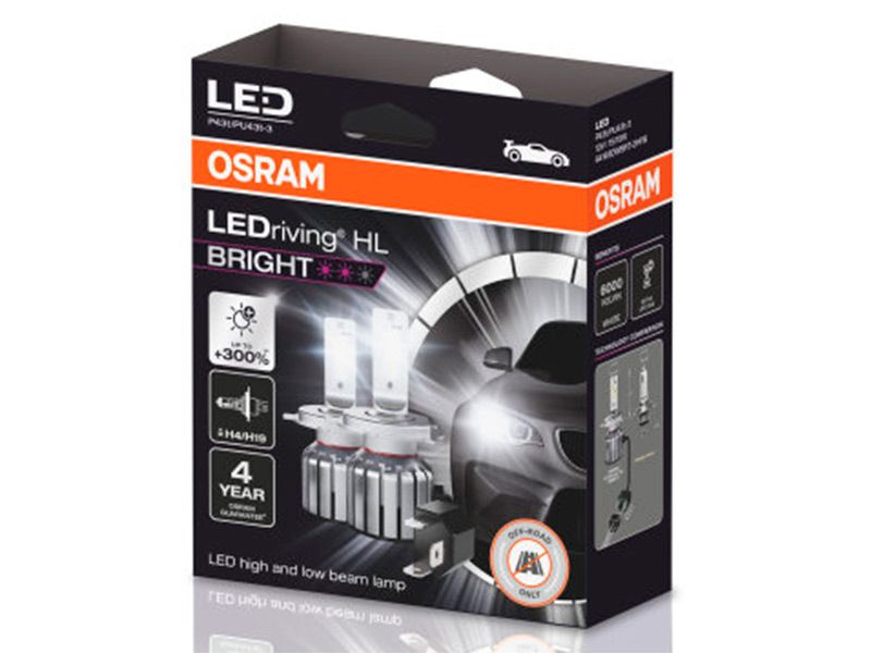 Osram HL Bright H4/H19 LED-lampa, par