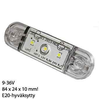 LED-markeringsljus Slim 3LED, 12-24V,WAS