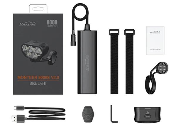 Magicshine MONTEER 8000S GALAXY V2.0 Fjärrstyrd MTB-lampa
