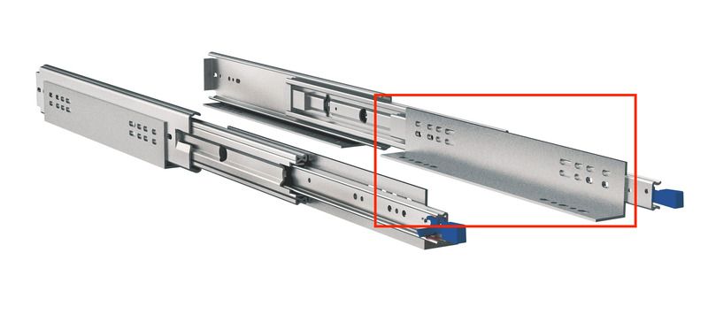 L-konsolpar för glidskena, 559mm