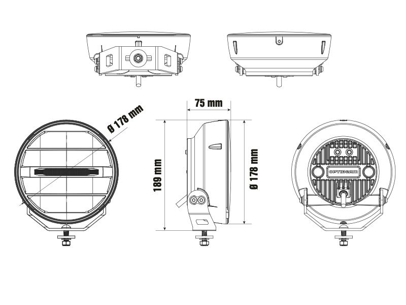 Optibeam Elites 7" LED-extraljus