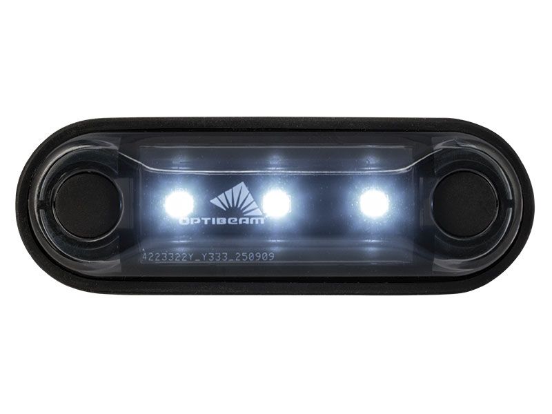 Optibeam Dark Phantom markeringsljus vit, 0,5 m, ADR