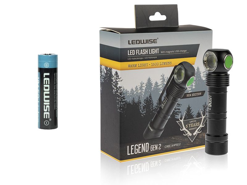 Ledwise Legend Gen2 varm + 1 extra batteri