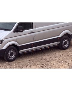 Sidorör Svart LED VW Crafter 18-26+ Hjulbas 4490mm