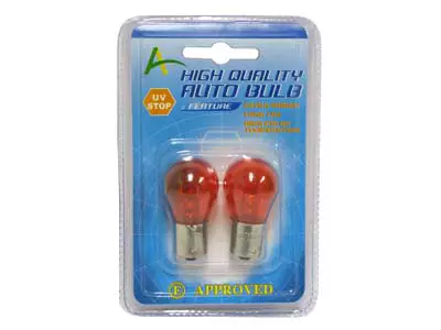 BAU15s Lampa Orange 21W, 12V, 2 styckna - Ba15s lampor - 4060105220 - 1