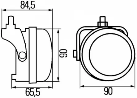 Hella LED-varselljus serie, rund 90mm, 9-33V - DRL varselljus - 3040120110 - 2