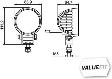 LED-arbetsbelysning Hella Valuefit 4-LED - Led-arbetsbelysning - 2020240810 - 2