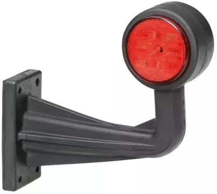 LED positionsljus, klar/röd, 159mm - Led-positionsljus med gummiarm - 4040112330 - 1