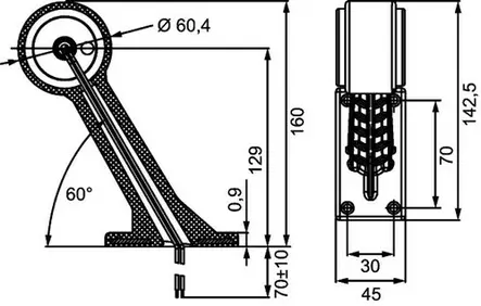 LED positionsljus, gummiarm 60°, vertikal - Led-positionsljus med gummiarm - 4040112310 - 2