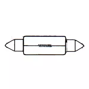 SV8.5 Glödlampa 11x41mm 5W, 24V - H2, R2, LUCAS ym. speciallampor - 4060103730 - 1