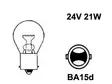 BA15d Glödlampa 21W, 24V - Ba15s lampor - 4060105570 - 2