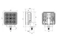 BullPro Spectrum 54 Square - Led-arbetsbelysning - 8020108070 - 3