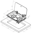 Gasspis – 2 brännare med glaslock - Spisar - 8020112370 - 2