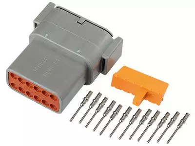 Deutsch DTM 12-stift. 0,5 mm2 kontaktsats hane/hona - Deutsch kontakt - 2040120080 - 1