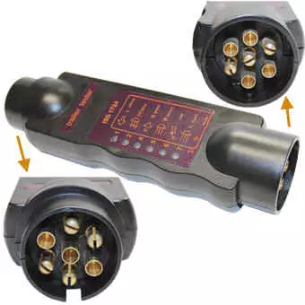 Släpvagn / Fordons släpvagns kontakt tester , 7-polig - Led-bakljus - 6050010200 - 2